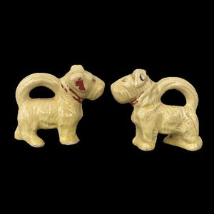 Vintage Yellow Terrier Dog Salt & Pepper Shakers - Made in Japan