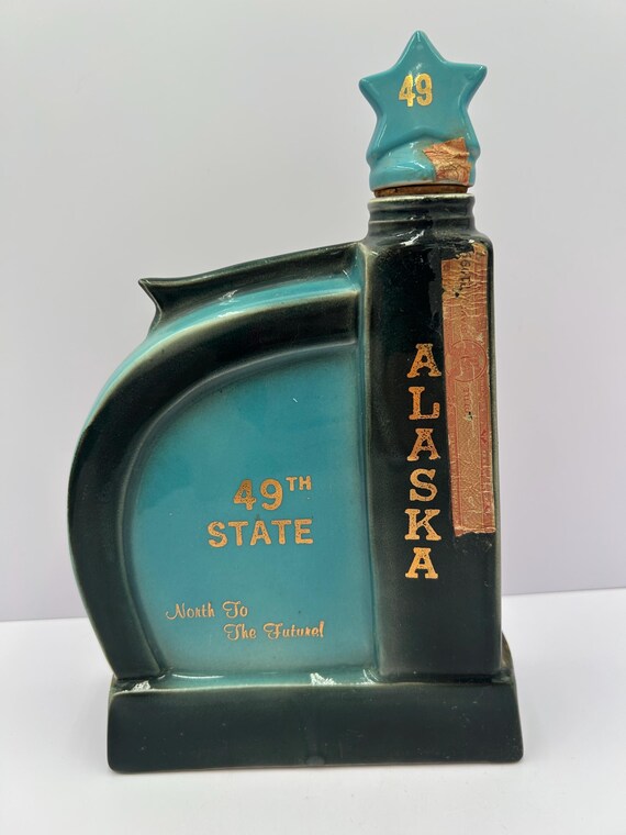 Vintage 1967 Jim Beam Alaska Purchase Centennial Decanter - Empty