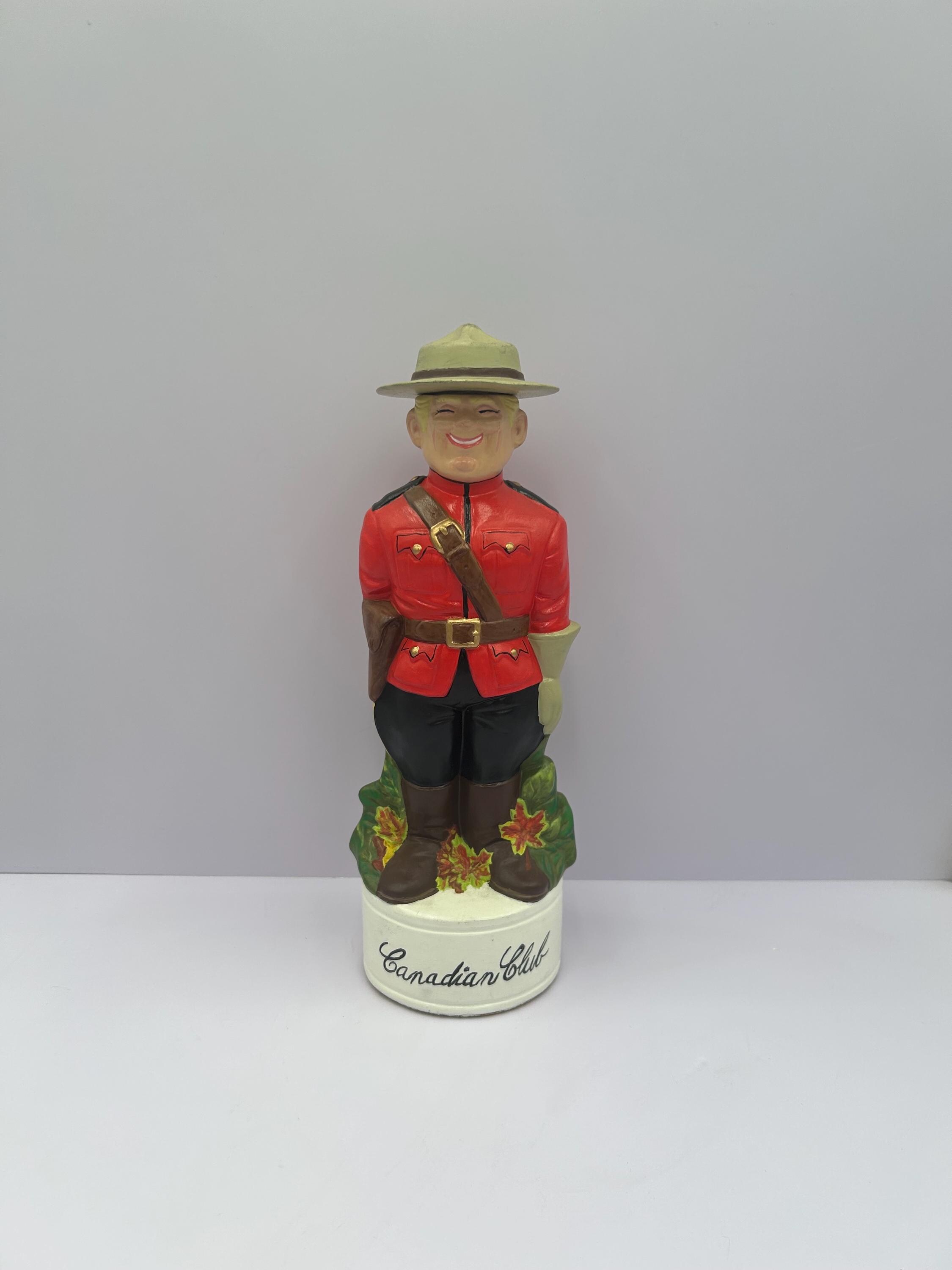 Vintage 1974 Canadian Club Mountie Decanter – Hand-painted Skunk