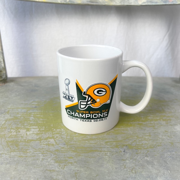 Super Bowl XLV Football Greenbay Packers VS Steelers North Texas Ceramic Coffee Mug 11 oz