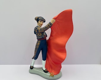 Vintage Atlantic Mold Matador Bullfighter Figurine - Hand-painted