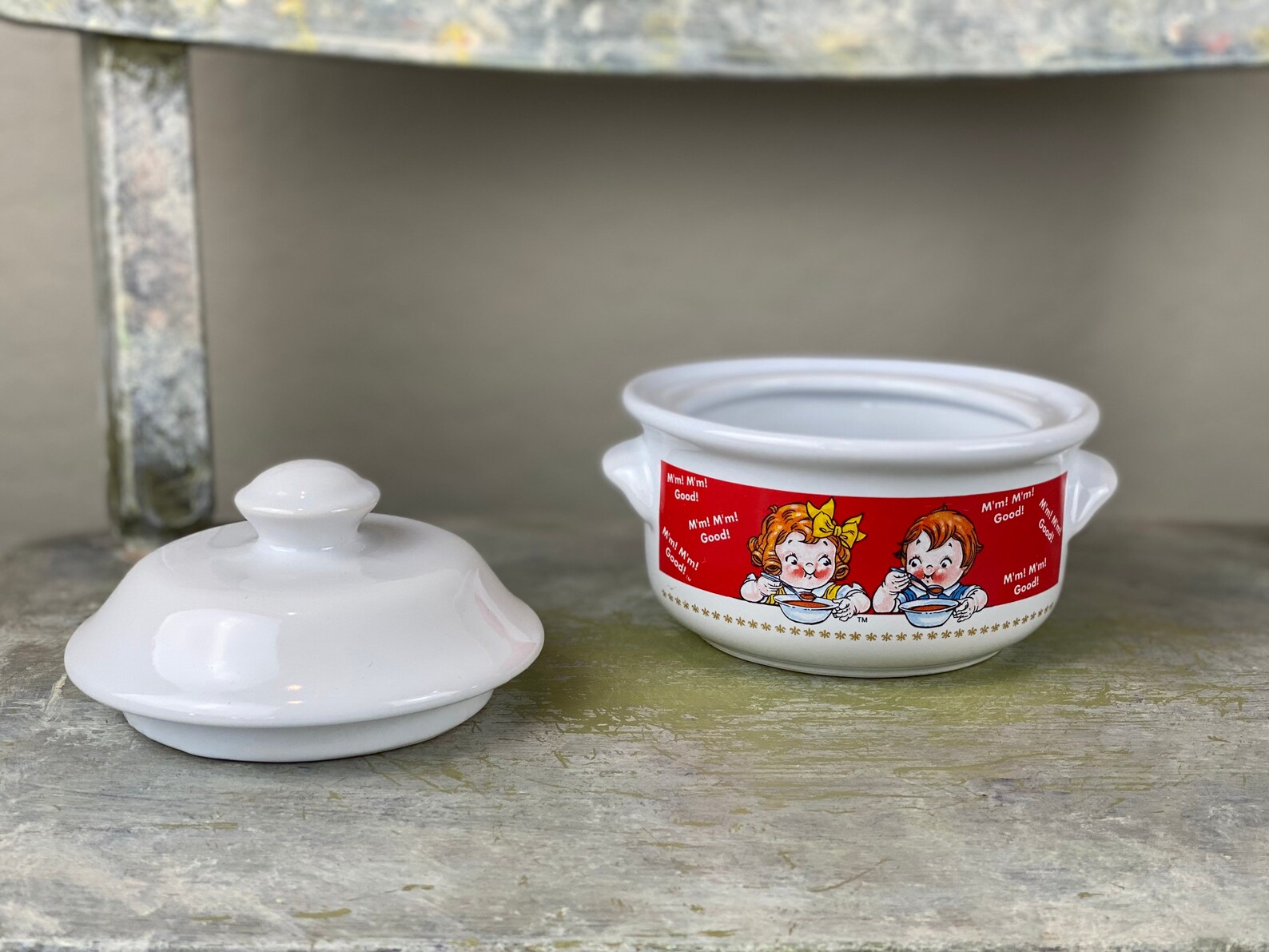 Vintage Campbell Soup Bowl With Lid Campbells Kitchen 1998 Etsy