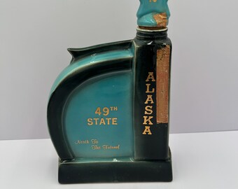 Vintage 1967 Jim Beam Alaska Purchase Centennial Decanter - Empty