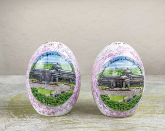 Museum of Science and Industry Chicago Egg Souvenir Salt & Pepper Shakers RARE