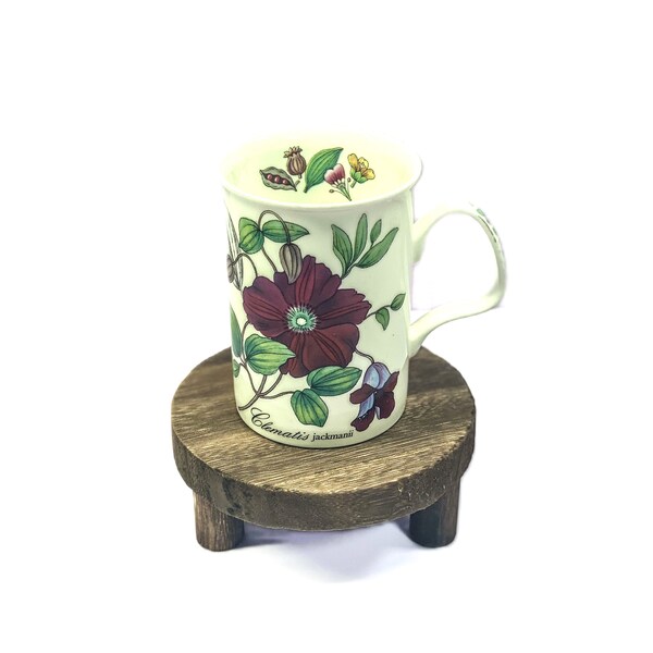 The Henley Collection Fine Bone China Clematis & Laburnum Mug Cup  by Roy Kirkham