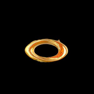 Spilla vintage Napier color oro a spirale circolare da 2&quot;