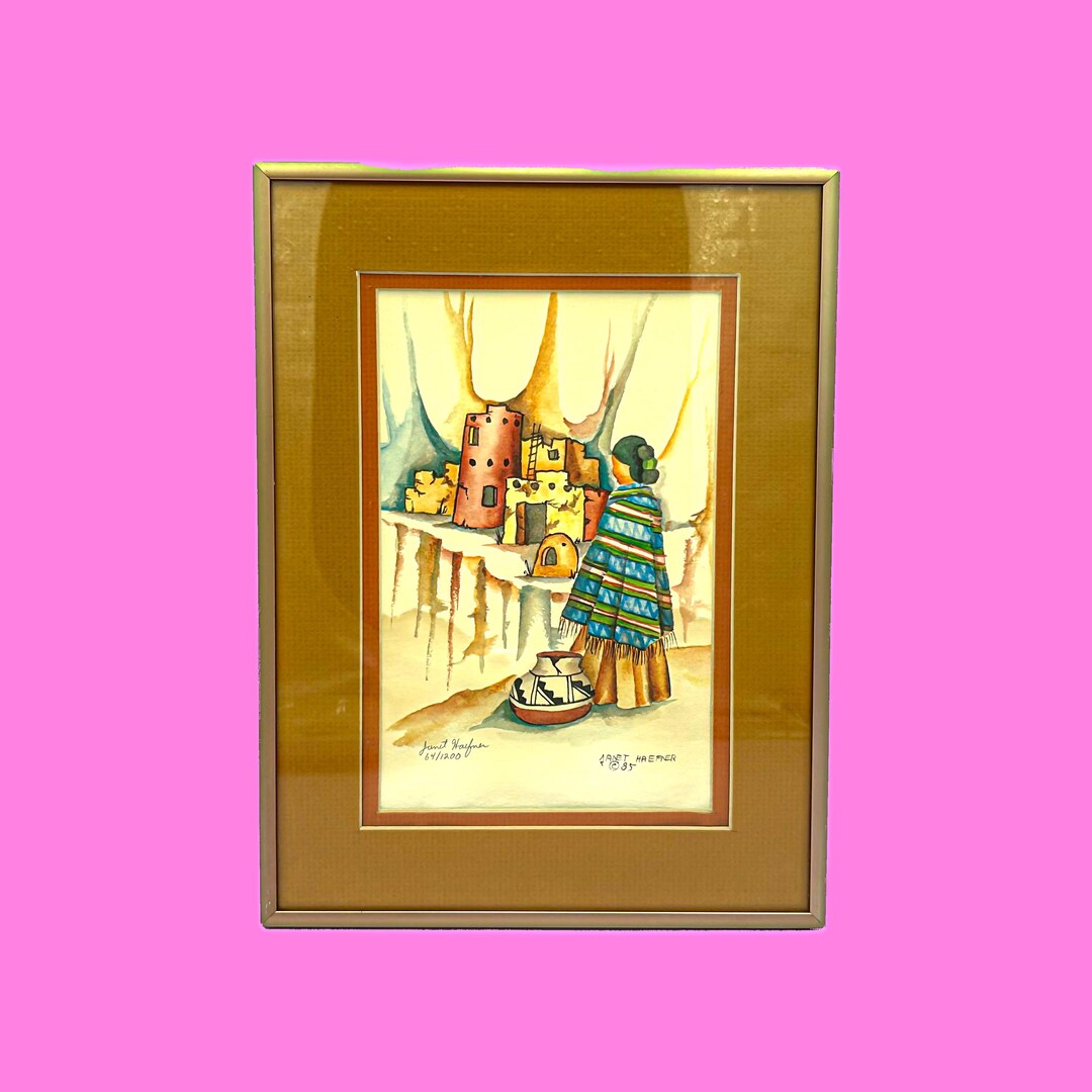 Vintage 1985 Limited Edition Print - Janet Haefner Southwestern