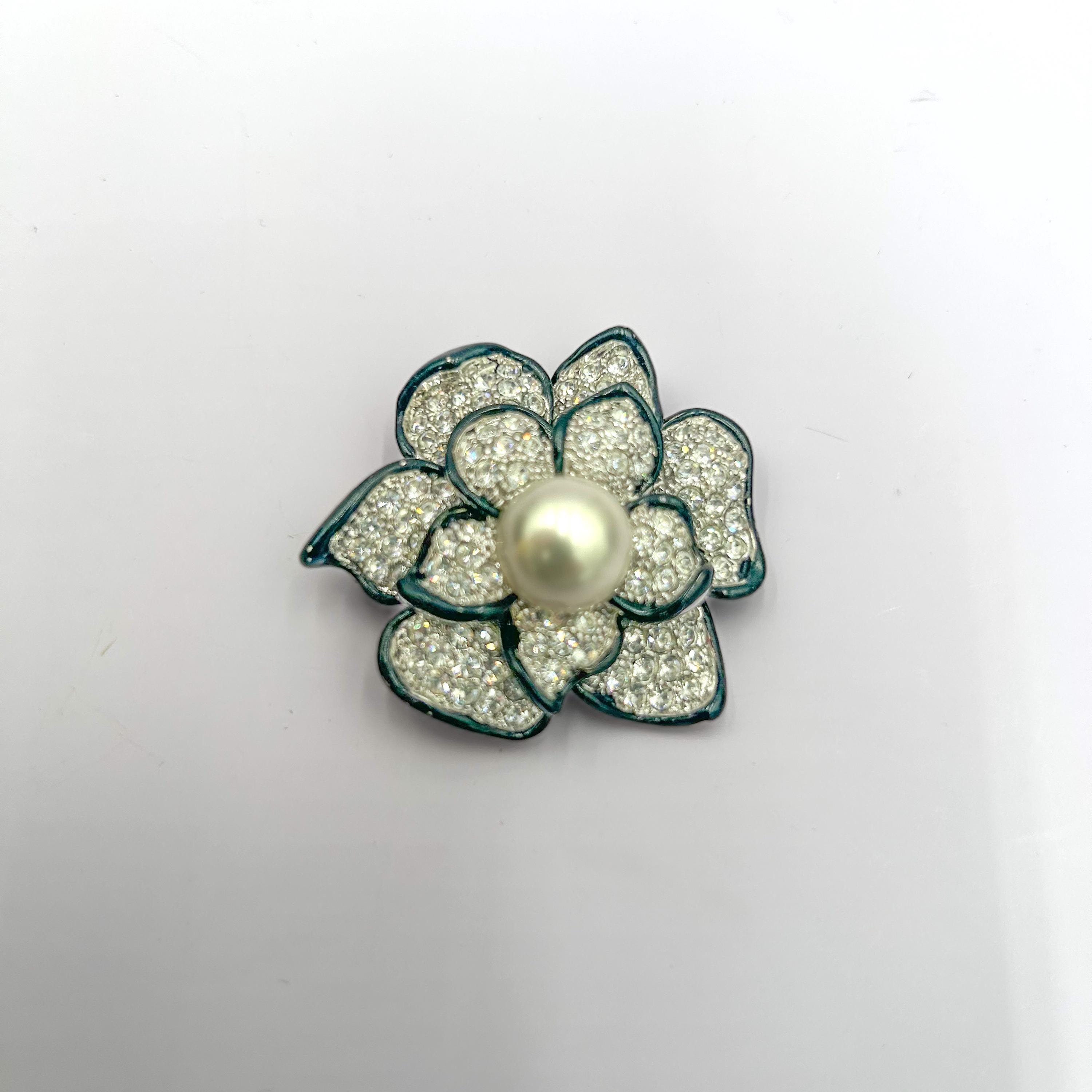 Vintage Silver Tone Floral Brooch With Mesh Petals Center Has Cone Shape Design Vintage Silver Tone Flower Brooch. Flower Pin with  main image 3