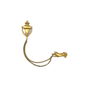 Vintage 1940s Coro Pegasus Gold Tone Hand & Door Knocker