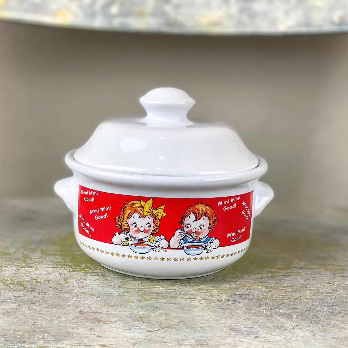 Vintage Campbell Soup Bowl With Lid Campbells Kitchen 1998 Etsy