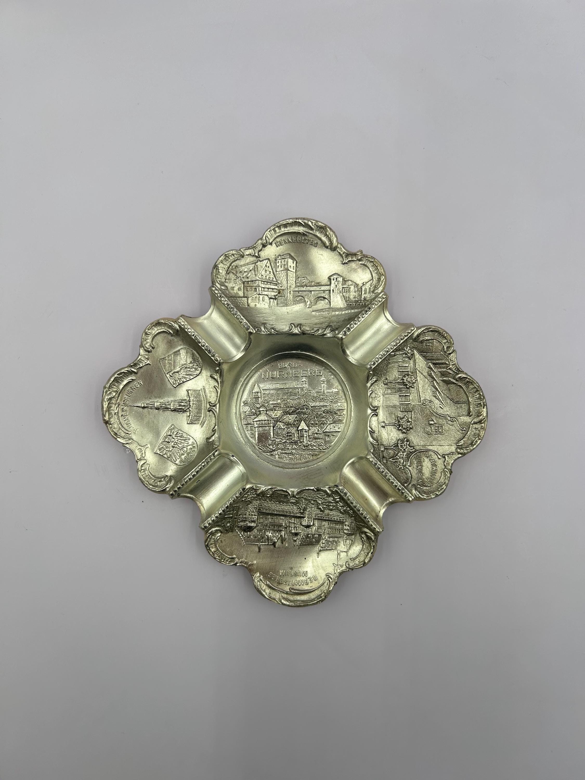 Vintage Nuremberg Germany Ashtray | Silver-tone Travel Souvenir - Etsy