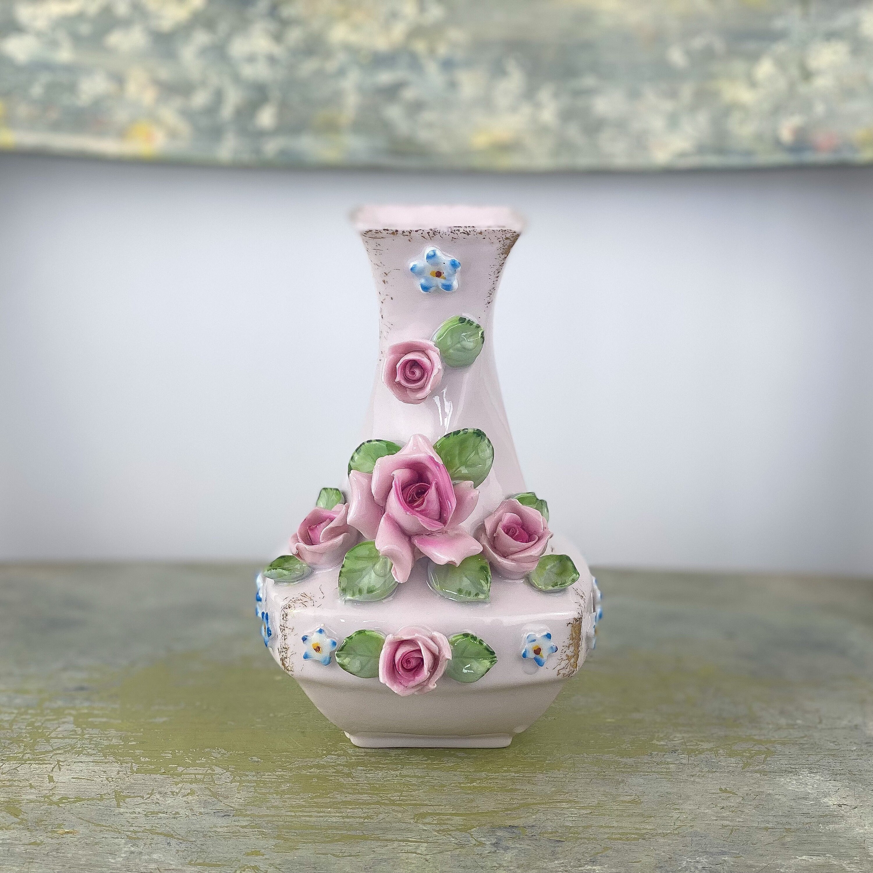 VINTAGE FLOWER VASE 花瓶 Vintage 1950s mini flower vase/ビンテージ 陶器 ミニ フラワー