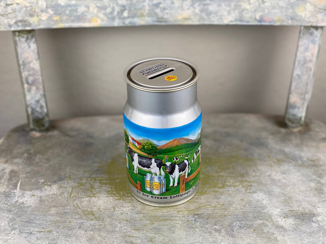 CHUPA CHUPS Milk Cow Tin Can 2nd Edition Ice Cream Lollipops Etsy