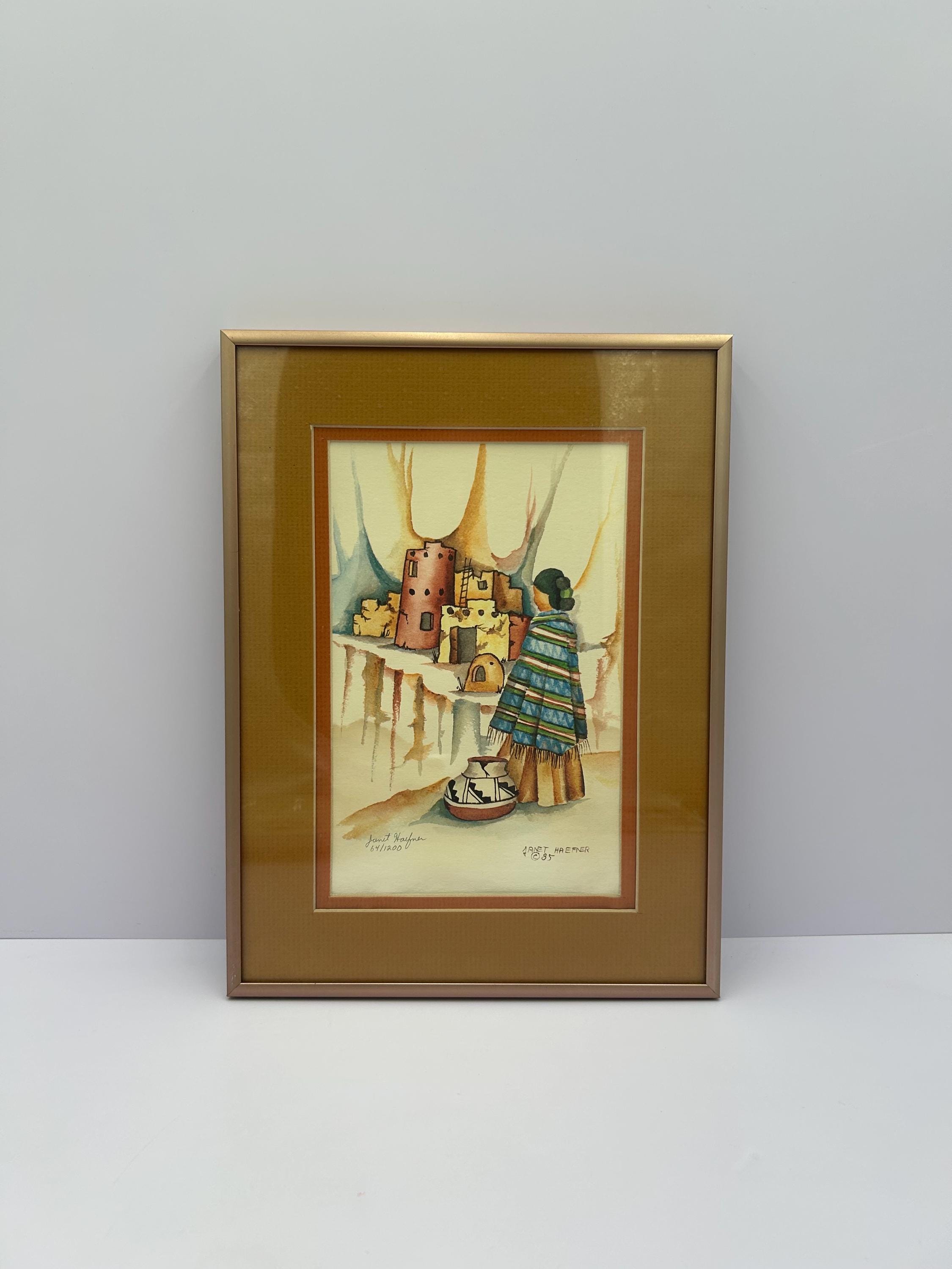 Vintage 1985 Limited Edition Print - Janet Haefner Southwestern