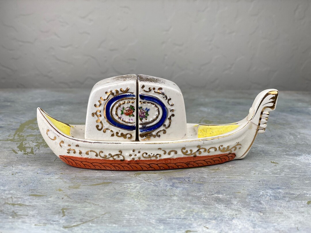 Vintage Japanese Boat Wasen Salt & Pepper Shaker Set Made in Etsy