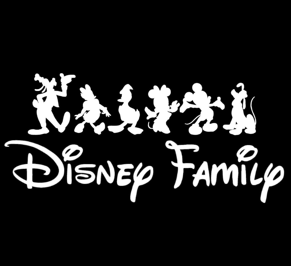 Disney Family Decal Disney Bumper Sticker Family Car Decal Etsy