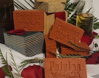 Handmade Red Clay Soap, Natural Essential Oil Soap, 5 oz Bar