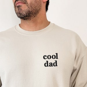 Embroidered Sweatshirt for Dad Cool Dad Minimalist Crewneck