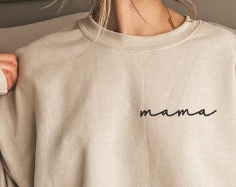 Sweatshirt brodé maman, cadeau personnalisé pour les nouvelles mamans, noms d'enfants personnalisés, vêtements pour la fête des mères