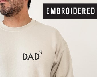 Embroidered Dad Sweatshirt Personalized Custom Number