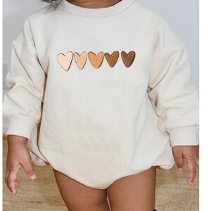 Baby Bubble Romper Sweatshirt for Valentines Day