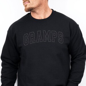 Gramps-sweater - bladerdeegprint - aangepaste kindernamen - perfect cadeau voor nieuwe opa