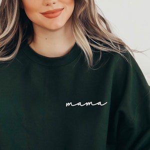 Mama Sweatshirt Embroidered Crewneck for Mom