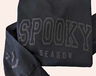Halloween Puff Sweatshirt Spooky Season Crewneck Sweatshirt