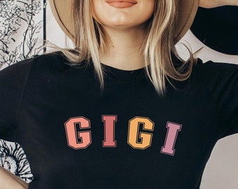 Gigi T-shirt: Oma Geschenk, besticktes Rundhals-Sweatshirt oder Hoodie