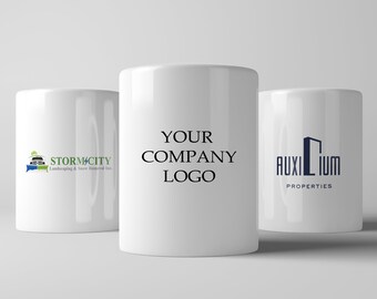 CUSTOM Mugs with Business Logo or Photo Personalized Logo Mug Bulk Custom Logo Coffee Mugs 11 oz Promotional Mugs for Business Gifts