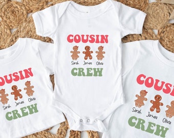 Personalized Cousin Crew Christmas Shirt: Gingerbread Family Tees