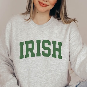 Irish Sweatshirt Clovers Womens Lucky Sweatshirt St Patricks Day Sweatshirt Saint Patricks Day Shirt St Patty Day Shirt