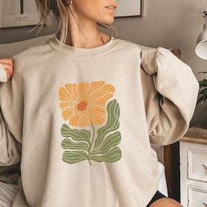 Sunflower Sweatshirt Crewneck for Women
