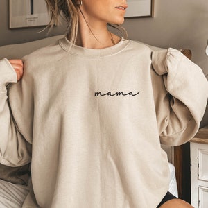 Embroidered Mama Sweatshirt Womens Embroidered Sweater