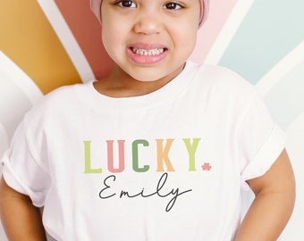 Personalisiertes Kinder Name Shirt für St. Patricks Day Kinder Geschenk