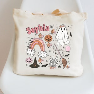 Sac Trick or Treat personnalisé pour les enfants Sacs en toile Halloween