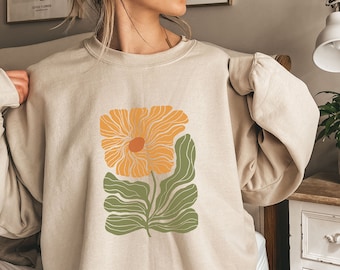 Sunflower Sweatshirt Crewneck for Women