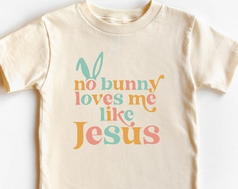 Cute Kids Easter Shirt Some Bunny Loves Jesus