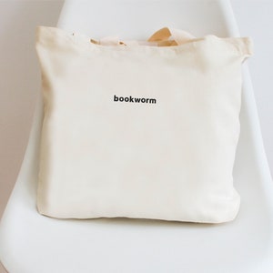 Sac fourre-tout brodé rat de bibliothèque pour les amateurs de lecture