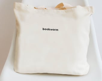 Sac fourre-tout brodé rat de bibliothèque pour les amateurs de lecture