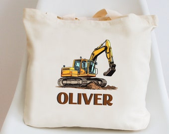 Bolsa de excavadora personalizada para niños: Diseño de camión de construcción