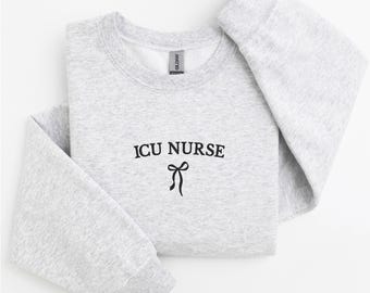 ICU Nurse Sweatshirt bestickt | Intensivstation Sweatshirt | Nurse Shirt | Intensivstation | Geschenk für Nursing Grad