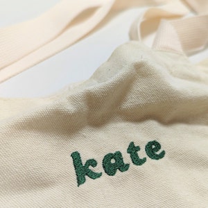 Personalisierte bestickte Einkaufstasche - Personalisierte Geschenke für Sie - Brautjungfer Vorschlag - Einzigartige Name Canvas Tote
