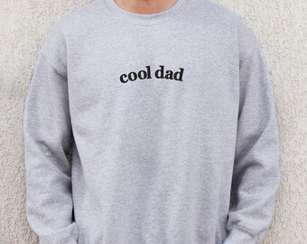 Dad Embroidered Sweatshirt, Minimalist Gift