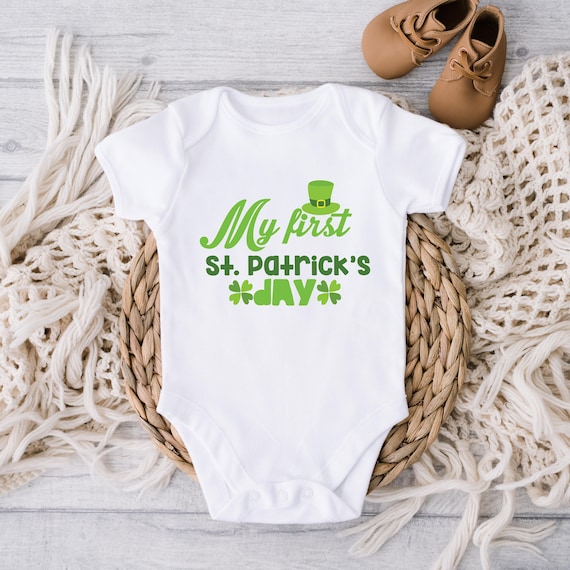 My First St Patricks Day Kids Shirt St Pattys Day Boy Shirt St Patricks Day Baby Outfit Happy Toddler Sweatshirt for St Paddys Tee for Girls