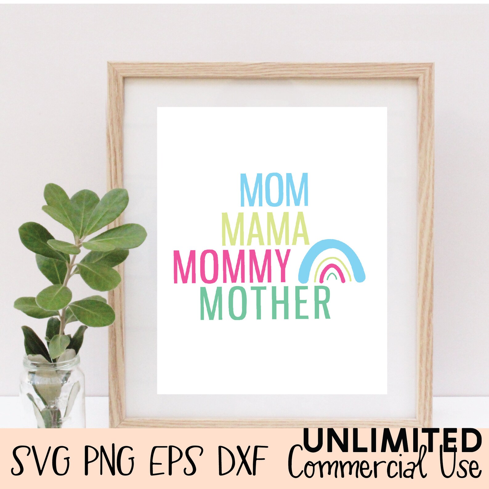 Rainbow Mom SVG Mom Life SVG Rainbow Mama Svg Rainbow Mom Etsy
