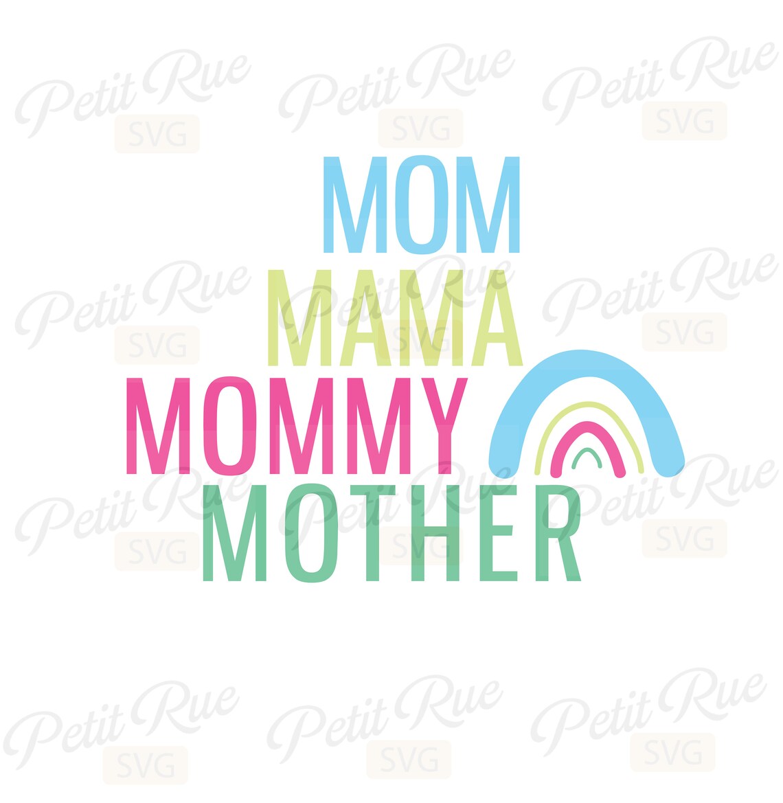 Rainbow Mom SVG Mom Life SVG Rainbow Mama Svg Rainbow Mom Etsy