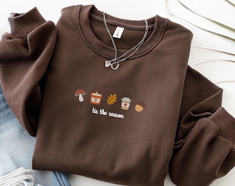 Sudadera bordada de otoño: regalo de Acción de Gracias