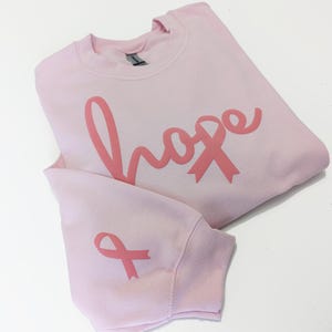 Breast Cancer Sweatshirt Puff Print | Breast Cancer Awareness | Cancer Survivor Sweatshirt | Breast Cancer Tee | Support Cancer Sweatshirt