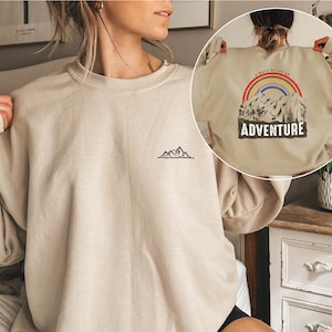 Embroidered Sweatshirt for Camping Hiking Mountains